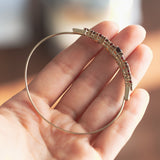 Bracciale vintage in oro 8K con granati, anni '50
