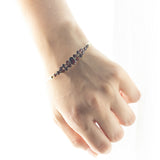 Bracciale vintage in oro 8K con granati, anni '50