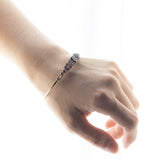 Bracciale vintage in oro 8K con granati, anni '50
