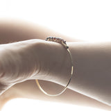 Bracciale vintage in oro 8K con granati, anni '50