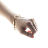 Vintage 14K gold pearl bracelet, 1970s