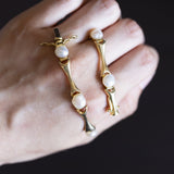 Vintage 14K gold pearl bracelet, 1970s