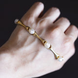 Vintage 14K gold pearl bracelet, 1970s