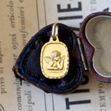 Vintage pendant in 18K gold representing Putto, 70s / 80s