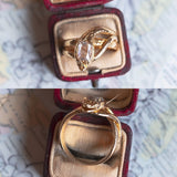 Anello a serpente in oro 18K con diamante (0.80ct ca.), anni '60