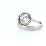 Anello solitario in oro 18K con diamante di 2.70ct , anni '40