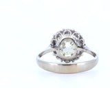 Anello solitario in oro 18K con diamante di 2.70ct , anni '40