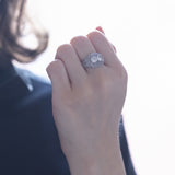 Bague Art Déco en or 18K avec diamants (le central 1ctw env.), années 1920