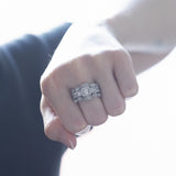 Anello Art Déco in oro bianco 14K con diamanti (0.75ctw ca.), anni '30