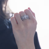 Anello Art Déco in oro bianco 14K con diamanti (0.75ctw ca.), anni '30