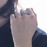 Anello Art Déco in oro bianco 14K con diamanti (0.75ctw ca.), anni '30