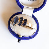 Bague saphir vintage en or 14 carats, 1960