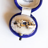 Bague saphir vintage en or 14 carats, 1960