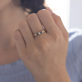 Due verette antiche in oro 18K con diamanti/diamanti e zaffiri, primi del '900