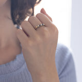 Veretta antica in oro 18K con diamanti (0.15ctw ca.) e zaffiri (0.10ctw ca.), primi del '900