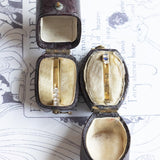 Veretta antica in oro 18K con diamanti (0.15ctw ca.) e zaffiri (0.10ctw ca.), primi del '900