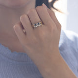 Due verette antiche in oro 18K con diamanti/diamanti e zaffiri, primi del '900