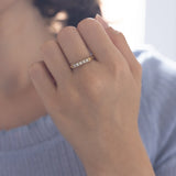 Veretta antica in oro 18K con diamanti (0.25ctw ca.), primi del '900