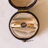 Bague en or 9 carats avec corindon vert foncé, années 1960