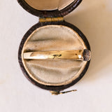 Bague en or 9 carats avec corindon vert foncé, années 1960