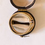 Bague en or 9 carats avec corindon vert foncé, années 1960