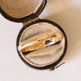 Bague en or 9 carats avec corindon vert foncé, années 1960