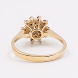 Anello vintage in oro 14k con granati, anni '60