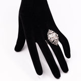 Anello vintage in oro bianco 18k con 1,75ct di diamanti, anni '50/'60