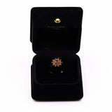 Anello vintage in oro 14k con granati, anni '60