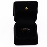Veretta vintage in oro giallo 18k con zaffiri, anni '70