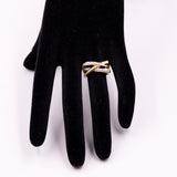 Anello vintage in oro giallo 18k con diamanti (0.20ctw), anni '70