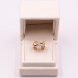 Anello vintage in oro giallo 18k con diamanti (0.20ctw), anni '70