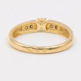 Anello vintage in oro giallo 18kt con diamanti (0,20ct) , anni '70