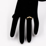 Anello vintage in oro giallo 18kt con diamanti (0,20ct) , anni '70