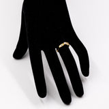 Anello vintage in oro giallo 18kt con diamanti (0,20ct) , anni '70