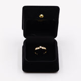 Anello vintage in oro giallo 18kt con diamanti (0,20ct) , anni '70