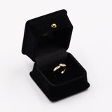 Anello vintage in oro giallo 18kt con diamanti (0,20ct) , anni '70
