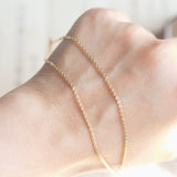 Collana vintage in oro 8K con granati e imitazioni di diamanti, anni '50/'60