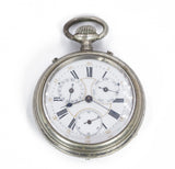 Orologio da tasca antico con datario in metallo , fine '800/inizio '900