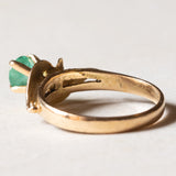 Anello vintage in oro 18K con smeraldo (0.50ct ca.), anni '70