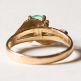 Anello vintage in oro 18K con smeraldo (0.50ct ca.), anni '70