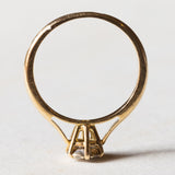 Anello vintage a margherita in oro 18K con diamanti (0.35ctw ca.), anni '70