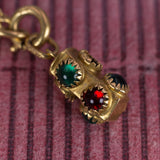 Braccialetto antico in oro 18K con charms, primi del '900