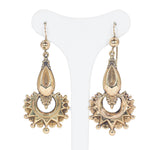 Orecchini antichi vittoriani in oro, seconda metà dell'800