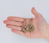 Orecchini antichi vittoriani in oro, seconda metà dell'800