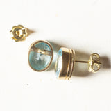 Orecchini vintage in oro 18K con topazi (11ctw ca.), anni '60/'70