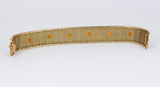 Bracciale vintage in oro 18k con quarzi citrini , anni 50