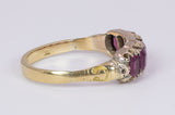 Anello antico in oro 18k con granati, primi del '900 - Antichità Galliera