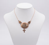 COLLANINA BORBONICA IN ORO CON CENTRALE SMALTATO - Antichità Galliera