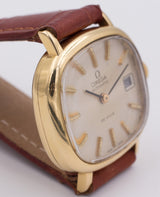 Orologio da polso in oro 18k Omega De Ville automatico con datario, anni 60 circa - Antichità Galliera